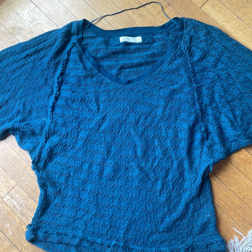 Free People distressed knit sweater